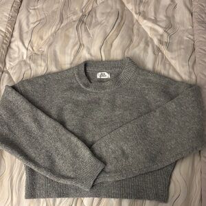Gray Cropped Sweater